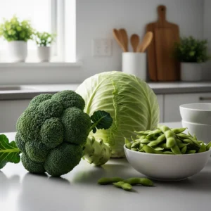 Natural Sources of NMN on a kitchen countertop